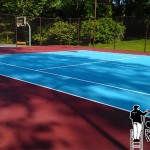 tennis courts after