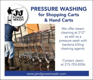 Shopping cart pressure washing